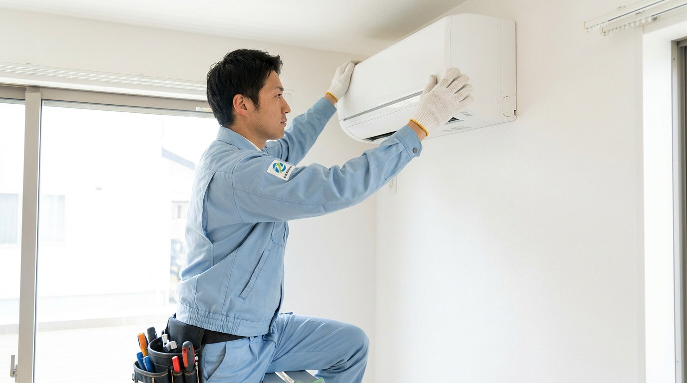 壁面設置のエアコン室外機・空調設備